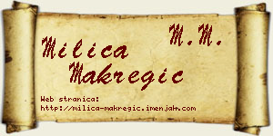 Milica Makregić vizit kartica